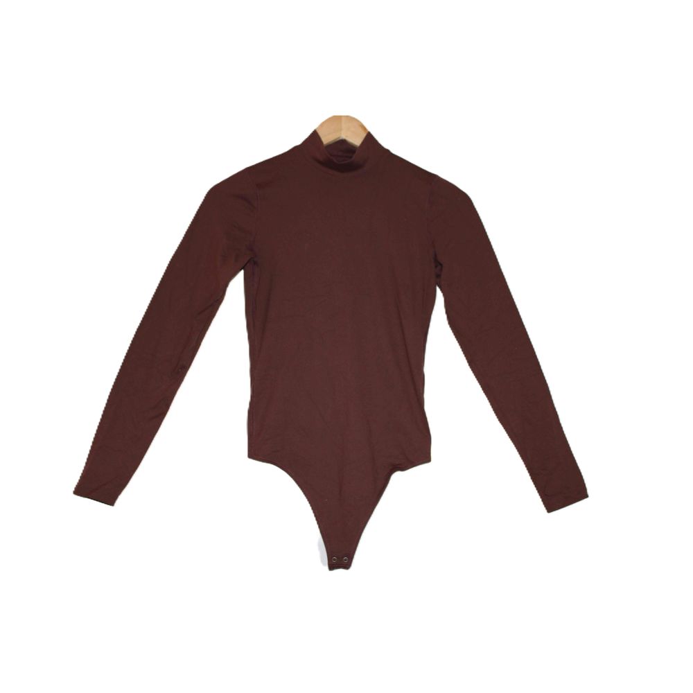 Womens Abercrombie & Fitch Soft A&F Burgundy Red Long Sleeve Bodysuit Top XS